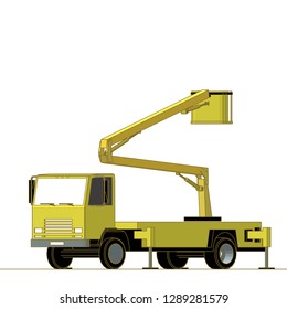 car lift 3d illustration