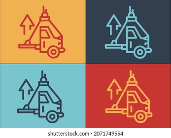 Car Lift Elevator Logo, Simple Flat Icon of lift,elevator,car