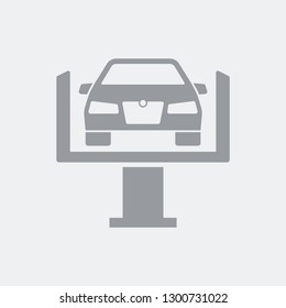 Car lift - Flat and isolated vector eps illustration icon with minimal and modern design