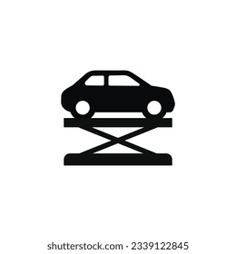 Car lift icon isolated on white background