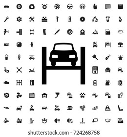 Car Lift Icon. Set Of Filled Car Service Icons.