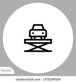 Car lift icon sign vector,Symbol, logo illustration for web and mobile