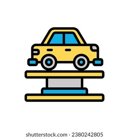 Car lift Icon Vector Illustration