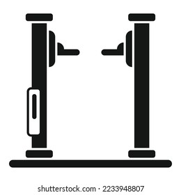 Car lift inspection icon simple vector. Auto service. Garage mechanic