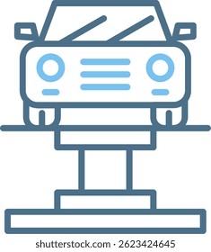 Car Lift Line Two Colour Icon