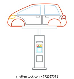 car lift machine icon