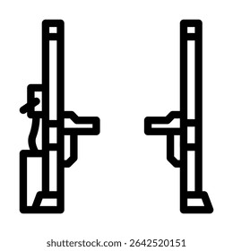 car lift repairs garage line icon vector. car lift repairs garage sign. isolated contour symbol black illustration