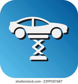 Icono De Fondo Del Gradiente De Glifo Del Vector Del Elevador Del Coche Para Uso Personal Y Comercial.
