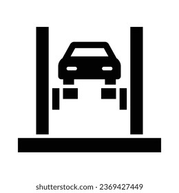 Car Lift Vector Glyph Icon For Personal And Commercial Use.
