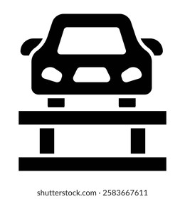 car lift Vector glyph icon Design 