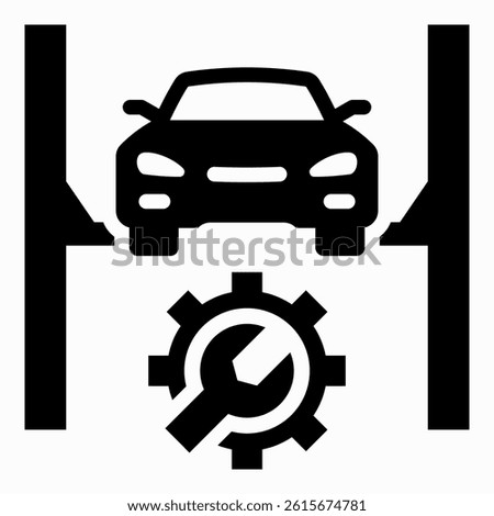 Car Lifter Icon Element For Design