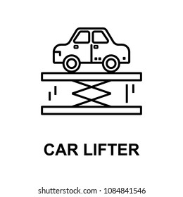 car lifter icon. Element of car repair for mobile concept and web apps. Detailed  icon can be used for web and mobile. Premium icon on white background
