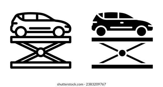 Car Lifter Icon, for mobile concept and web design. vector illustration