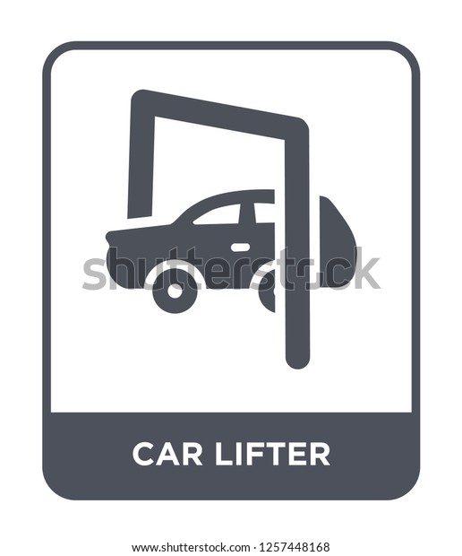 car lifter icon vector on white background,\
car lifter trendy filled icons from Mechanicons collection, car\
lifter simple element\
illustration