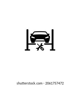 Car lifter simple flat icon vector illustration