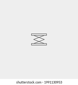 Signo de la ilustración del icono del vector del elevador de coche