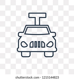 Car lifter vector outline icon isolated on transparent background, high quality linear Car lifter transparency concept can be used web and mobile