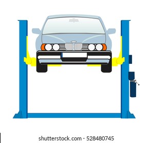 Car lifting.