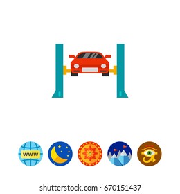 Car lifting icon