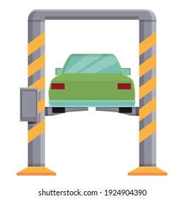 Car lifting icon. Cartoon of car lifting vector icon for web design isolated on white background
