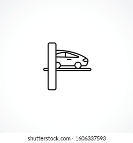 Car lifting icon on white background. Car lifting icon on white background. Car lifting icon on white background. 