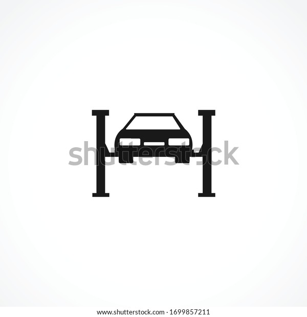 Car lifting icon. car repair icon. isolated\
vector element