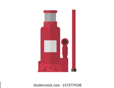 Car lifting jack simple illustration.