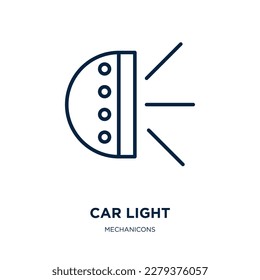 car light icon from mechanicons collection. Thin linear car light, car, light outline icon isolated on white background. Line vector car light sign, symbol for web and mobile