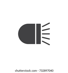 Car light icon vector, filled flat sign, solid pictogram isolated on white. Symbol, logo illustration.
