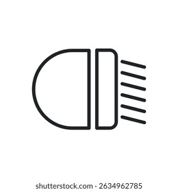 Car light thin line icons. Perfect pixel on transparent background