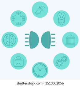 Car light vector icon sign symbol
