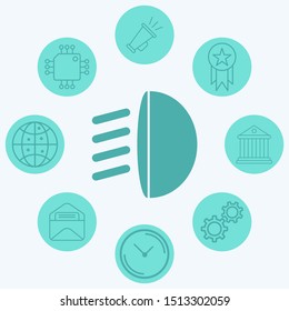Car light vector icon sign symbol