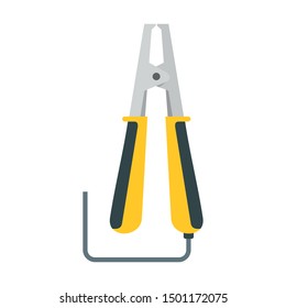 Car lighting cables icon. Flat illustration of car lighting cables vector icon for web design