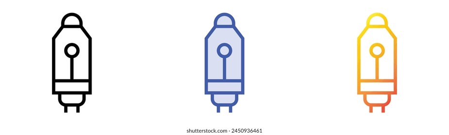 car lights icon. Linear, Blue Fill and Gradient Style Design Isolated On White Background