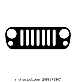 Car lights icon silhouette. Vector image