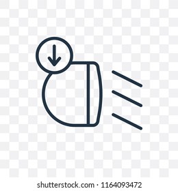 Car lights vector icon isolated on transparent background, Car lights logo concept