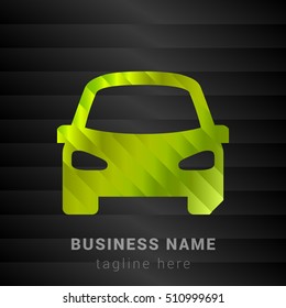 Car Lime Green and Black silk fashion premium icon / Logo