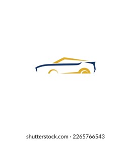 diseño de logotipo abstracto de línea de coche