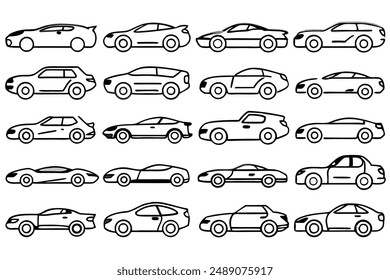 Car Line Art Design Illustration Minimalist Artwork