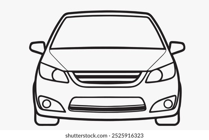 Car line art icon illustration