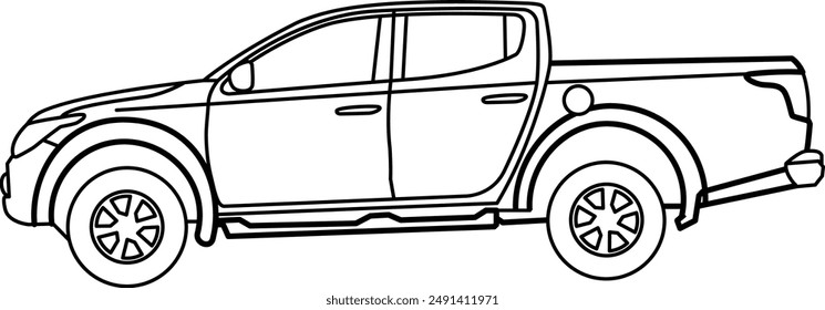 Car Line Art Illustration Vektorgrafik