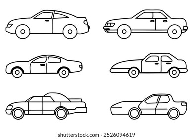 Car Line Art Illustration for Vintage Poster (4)