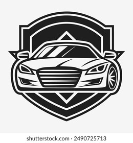 Car Line Art Logo Design