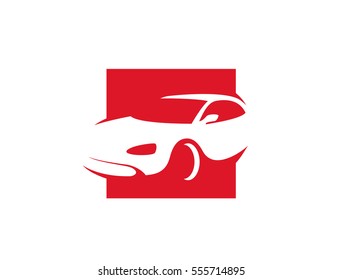Car line art in square shape, nice universal automotive sign