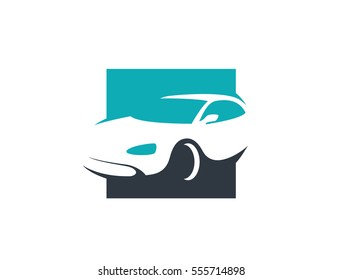 Car line art in square shape, nice universal automotive sign