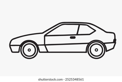 Car line art vector clipart icon