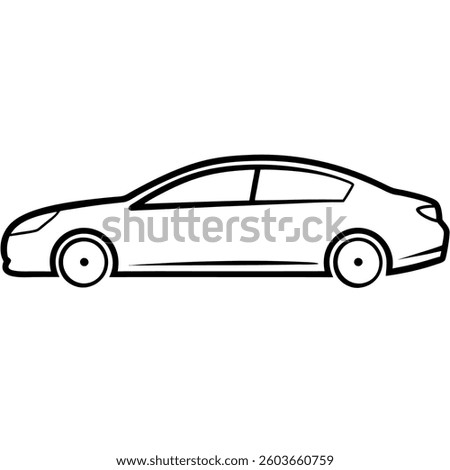 Car Line Art Vector Illustration Clean and Modern Outline