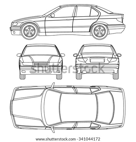 Car Damage Diagram Template Sketch Coloring Page