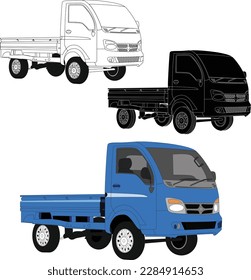 Car line drawing vector and illustration for color