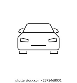 Car line editable stroke vector icon